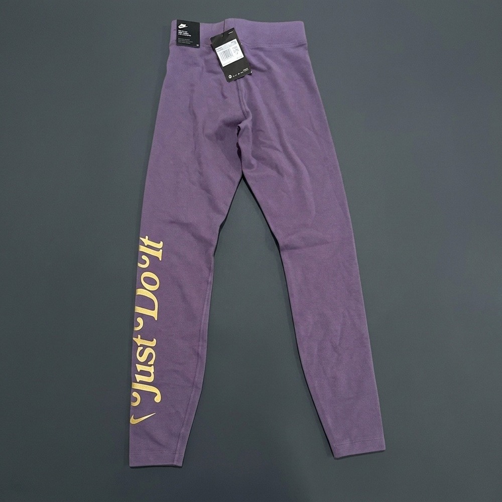 Nike Sportswear Femme High Rise Leggings Womens XS Purple Gold CZ9282-574 NWT